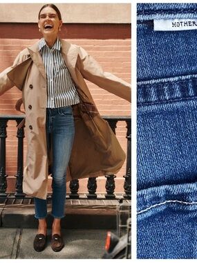 MOTHER Denim Mid Rise Ankle Straight Jeans in Fancy Meeting You Here 25